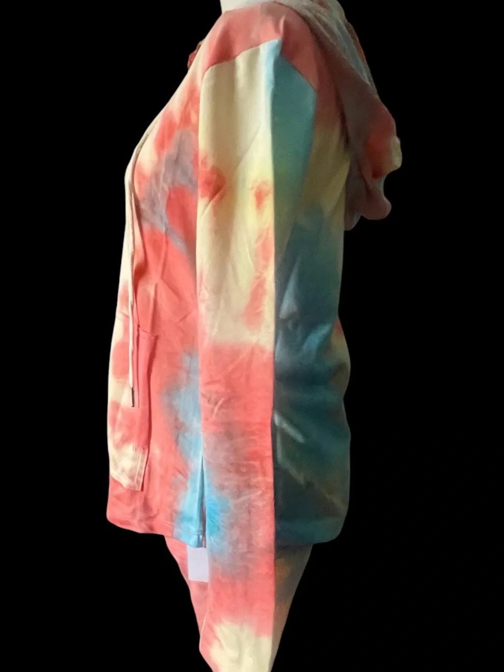 Rose Velvet Tie Dye Hoodie & Shorts Lounge Set  NWT Sizes S-L, 1X-3X